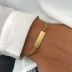 Heiring Signet top for multi bangle, sølv forgylt