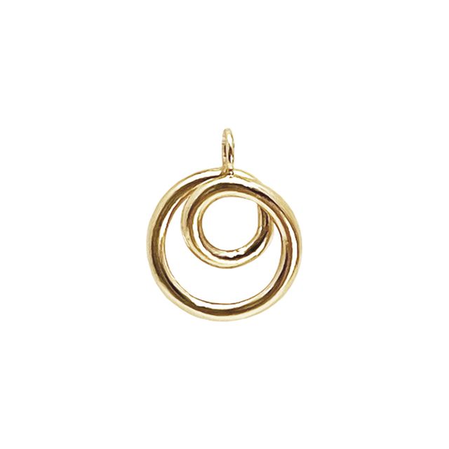 Heiring Twister anheng for multi armring, forgylt sølv