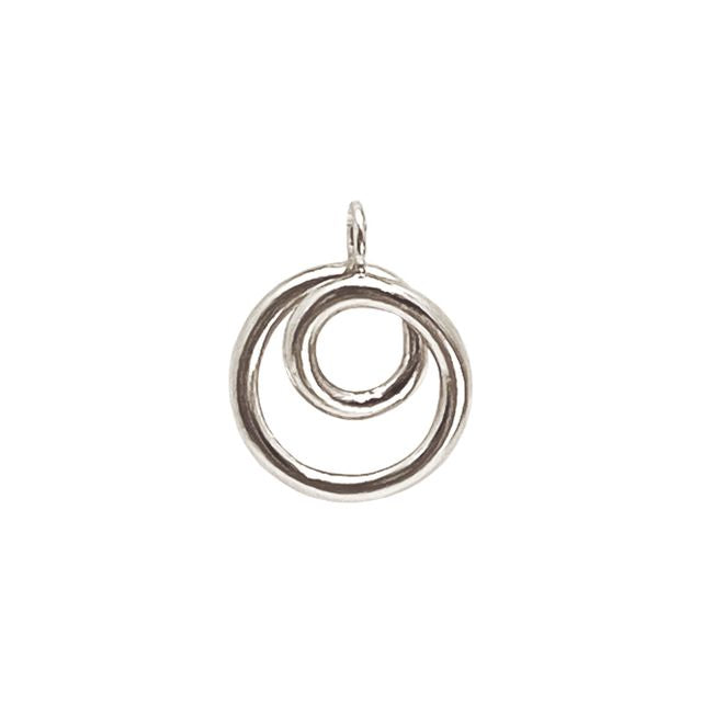 Heiring Twister anheng for multi armring, rhodinert sølv