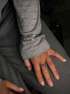 JOSEPHINE Thorn Bangle Chunky armbånd, sølv