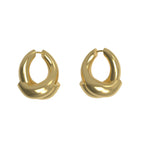Josephine Rose Hoop Large øredobber, forgylt sølv