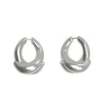 Josephine Rose Hoop Large øredobber, sølv