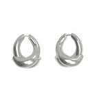 Josephine Rose Hoop Large øredobber, sølv