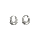 Josephine Rose Hoop Small øreringer, sølv
