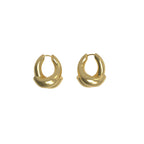 Josephine Rose Hoop Small øreringer, sølv forgylt