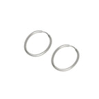 Josephine Slim Hoop Large øredobber, sølv