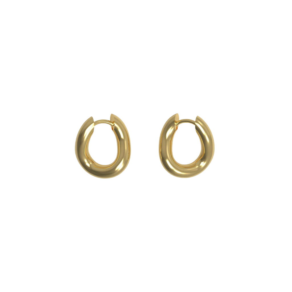 Josephine Thorn Hoop Tiny øreringer, sølv forgylt