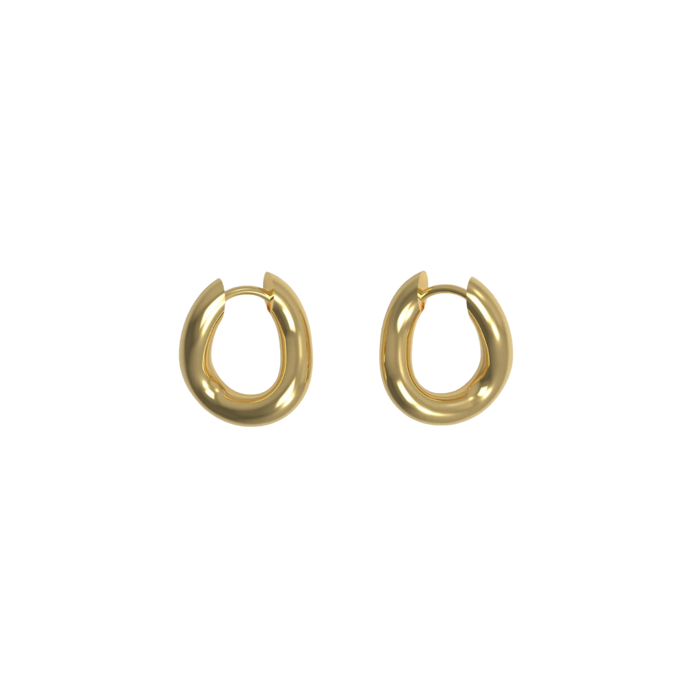 Josephine Thorn Hoop Tiny øreringer, sølv forgylt
