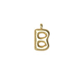 Letter Charm Small Plated - B