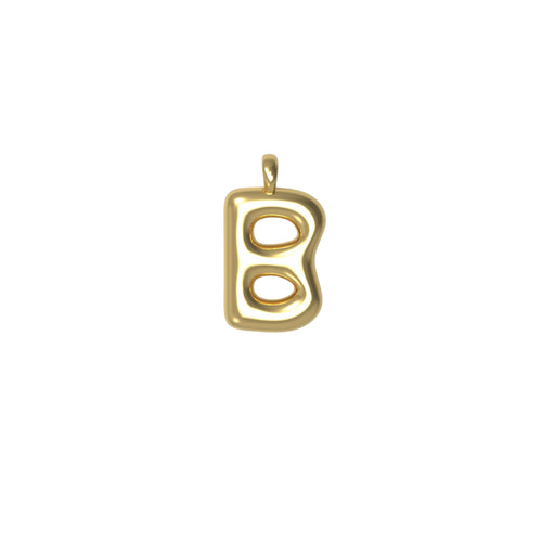 Letter Charm Small Plated - B