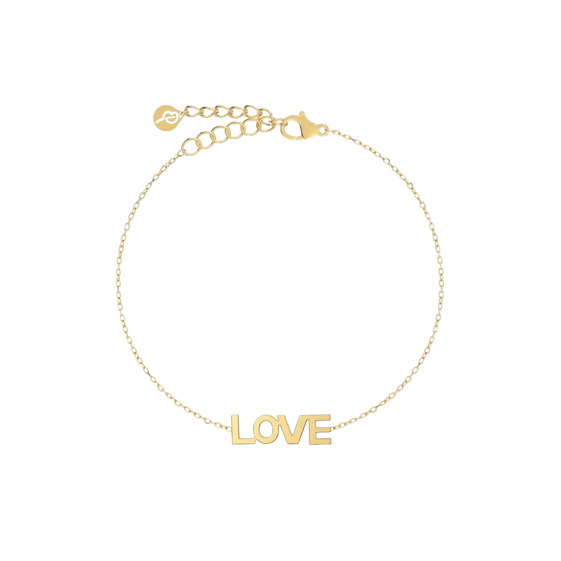 Love armbånd, stål forgylt