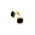 Mansjettknapper med onyx, gull