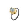 Mary Aqua Raw ring, gull og sølv