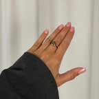Mary Aqua Raw ring, gull og sølv