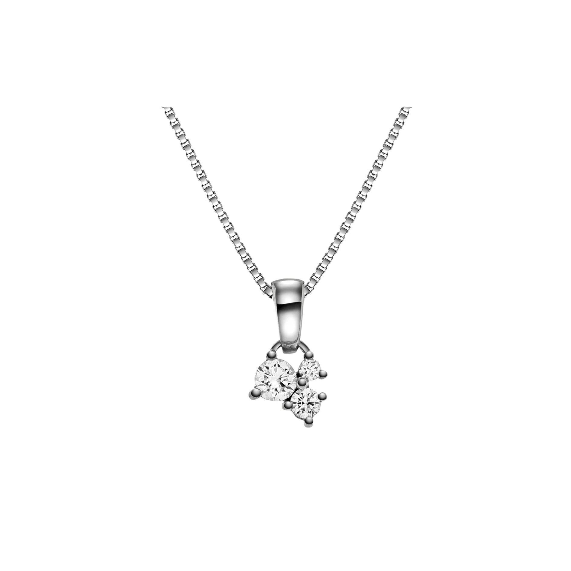 NCChristophersen Anheng i hvitt gull med diamanter 0,22 ct WSI