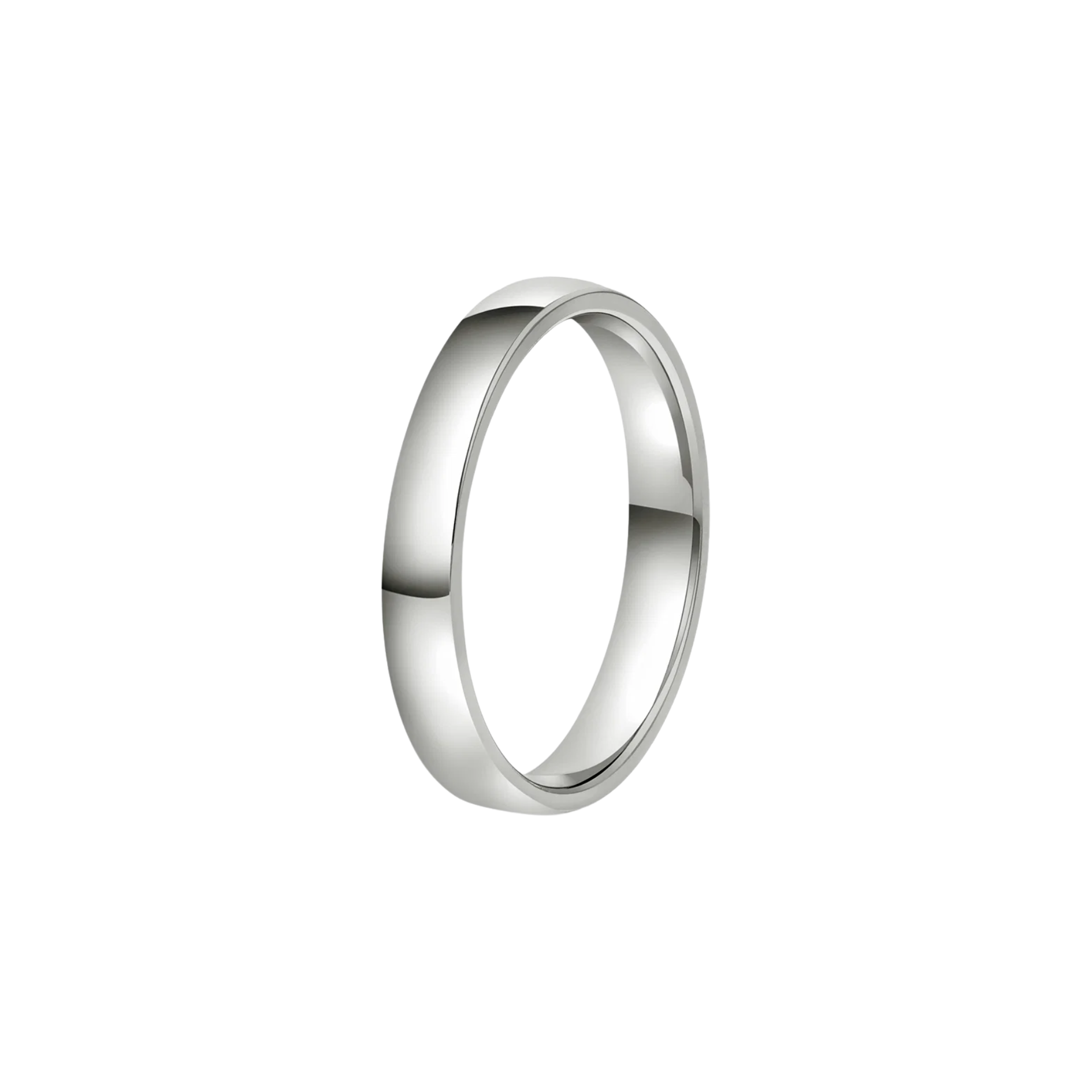 NCChristophersen Giftering lett buet 3 mm, hvitt gull