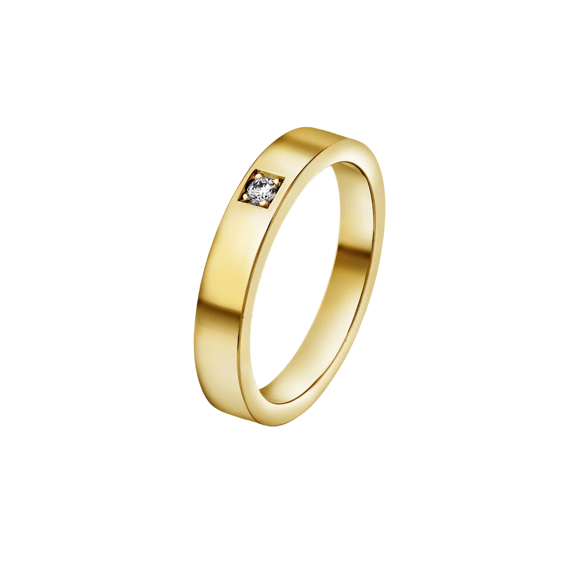 NC Christophersen Delta alliansering, gull med diamant 0,07 ct tp.si