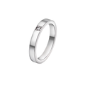 NC Christophersen Delta alliansering, hvitt gull med diamant 0,03 ct tw.si