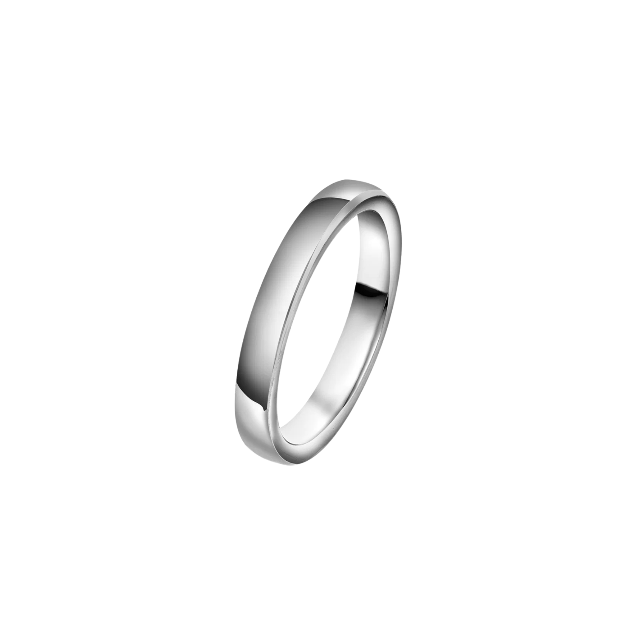 NC Christophersen Giftering glatt 3 mm, hvitt gull