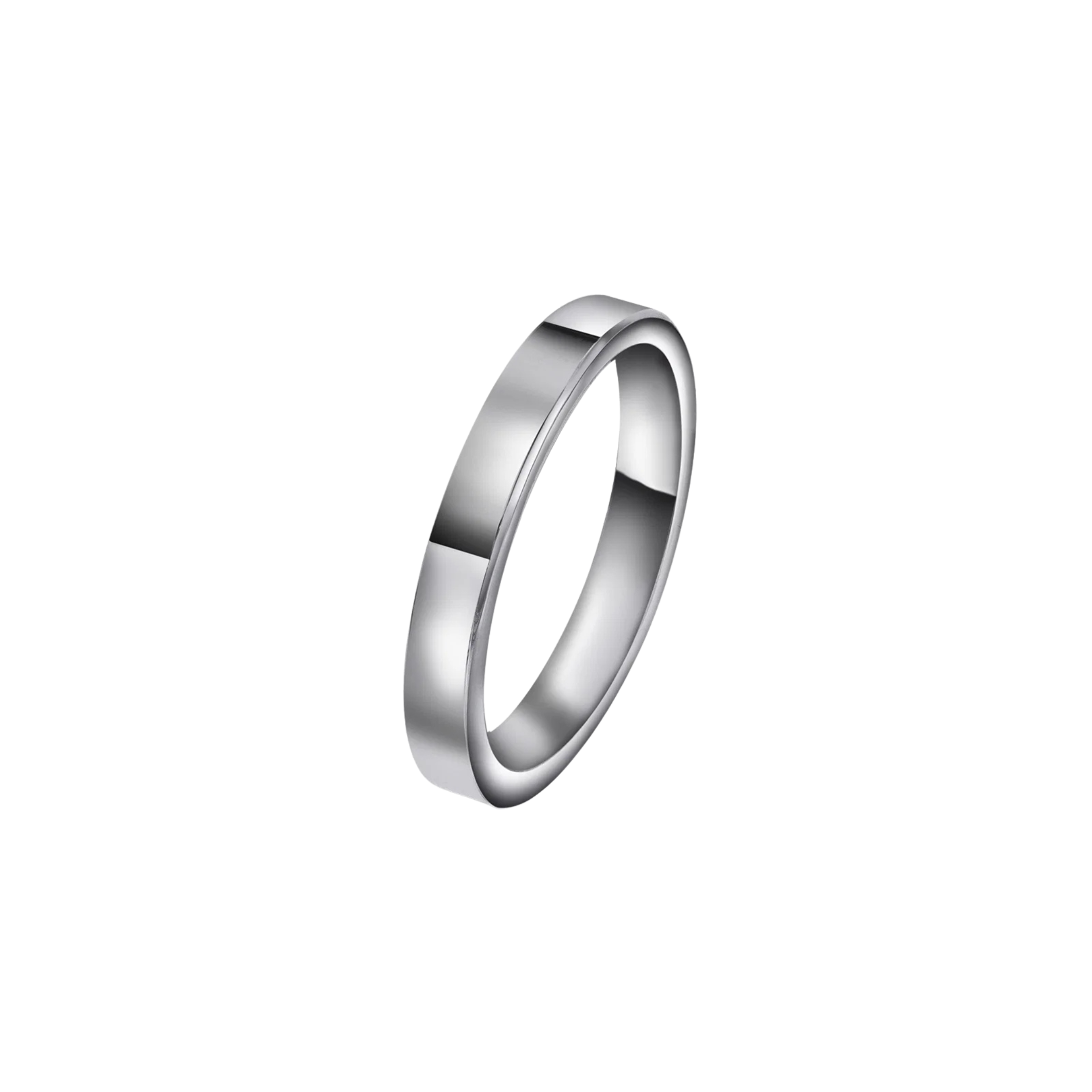 NC Christophersen Giftering glatt 3 mm, hvitt gull
