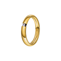NC Christophersen Giftering, gull med diamanter 0.05 ct tw.si