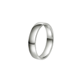 NC Christophersen Giftering lett buet 4 mm, hvitt gull