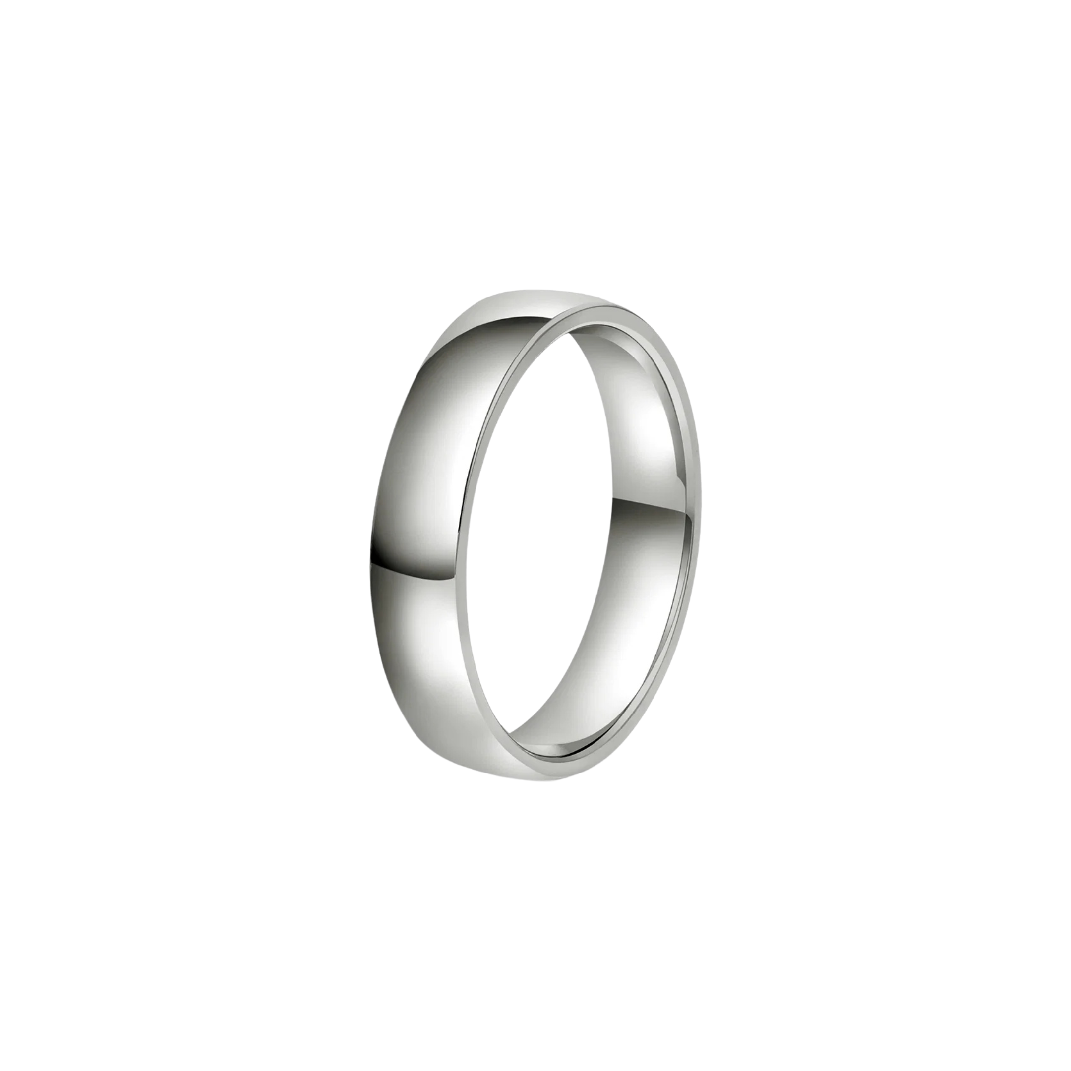 NC Christophersen Giftering lett buet 4 mm, hvitt gull
