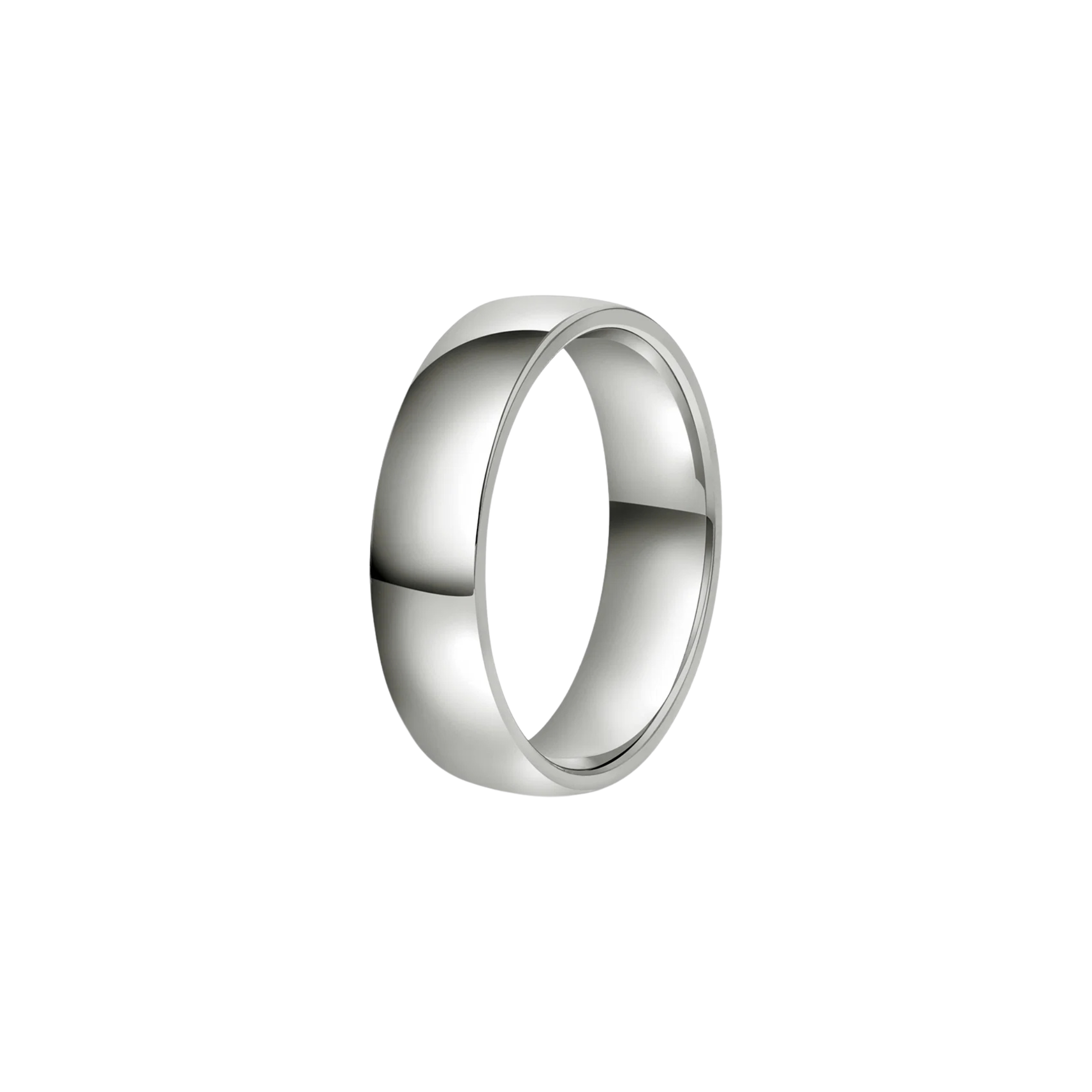 NC Christophersen Giftering lett buet 5 mm, hvitt gull