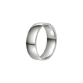 NC Christophersen Giftering lett buet 6 mm, hvitt gull