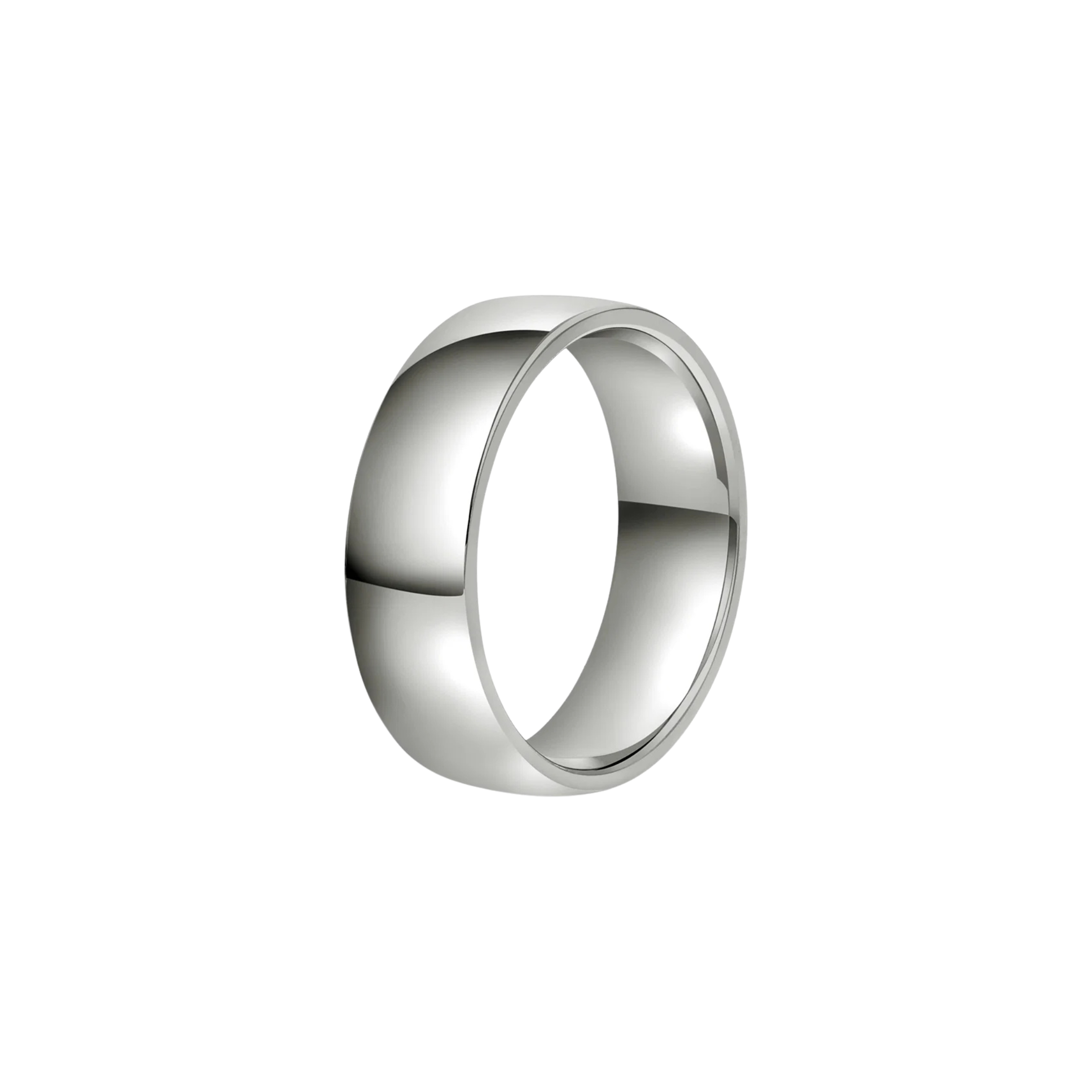NC Christophersen Giftering lett buet 6 mm, hvitt gull