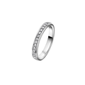 NC Christophersen Giftering med diamanter 3 mm, hvitt gull