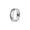 NC Christophersen Giftering oval glatt 6 mm, hvitt gull