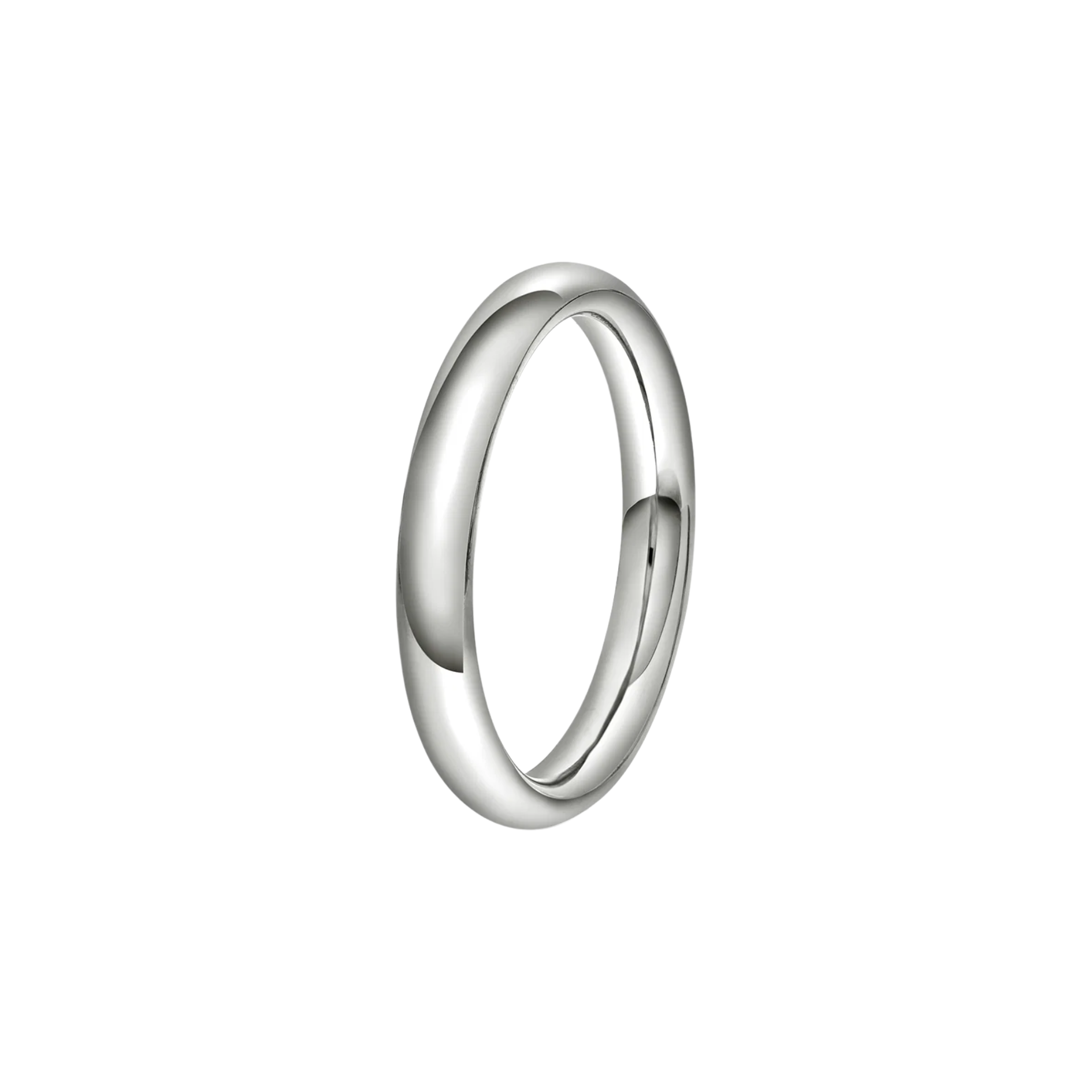 NC Christophersen Giftering rund skinne 3,5 mm, hvitt gull