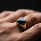 NC Christophersen Ring med Onyx, sølv