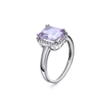 NC Christophersen Ring med rosa ametyst og diamanter, hvitt gull