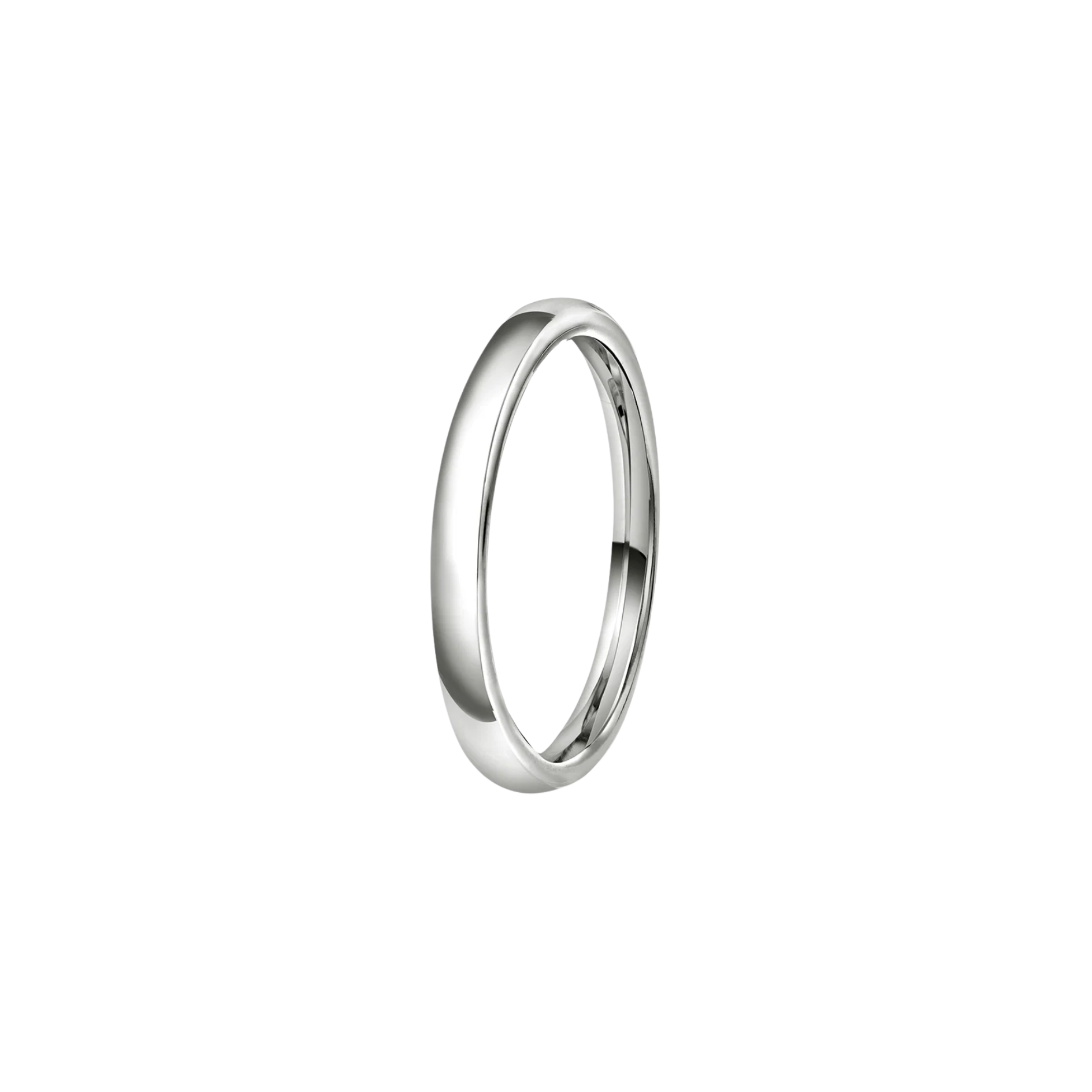 NC Christophersen giftering hvelvet/buet 2 mm, hvitt gull