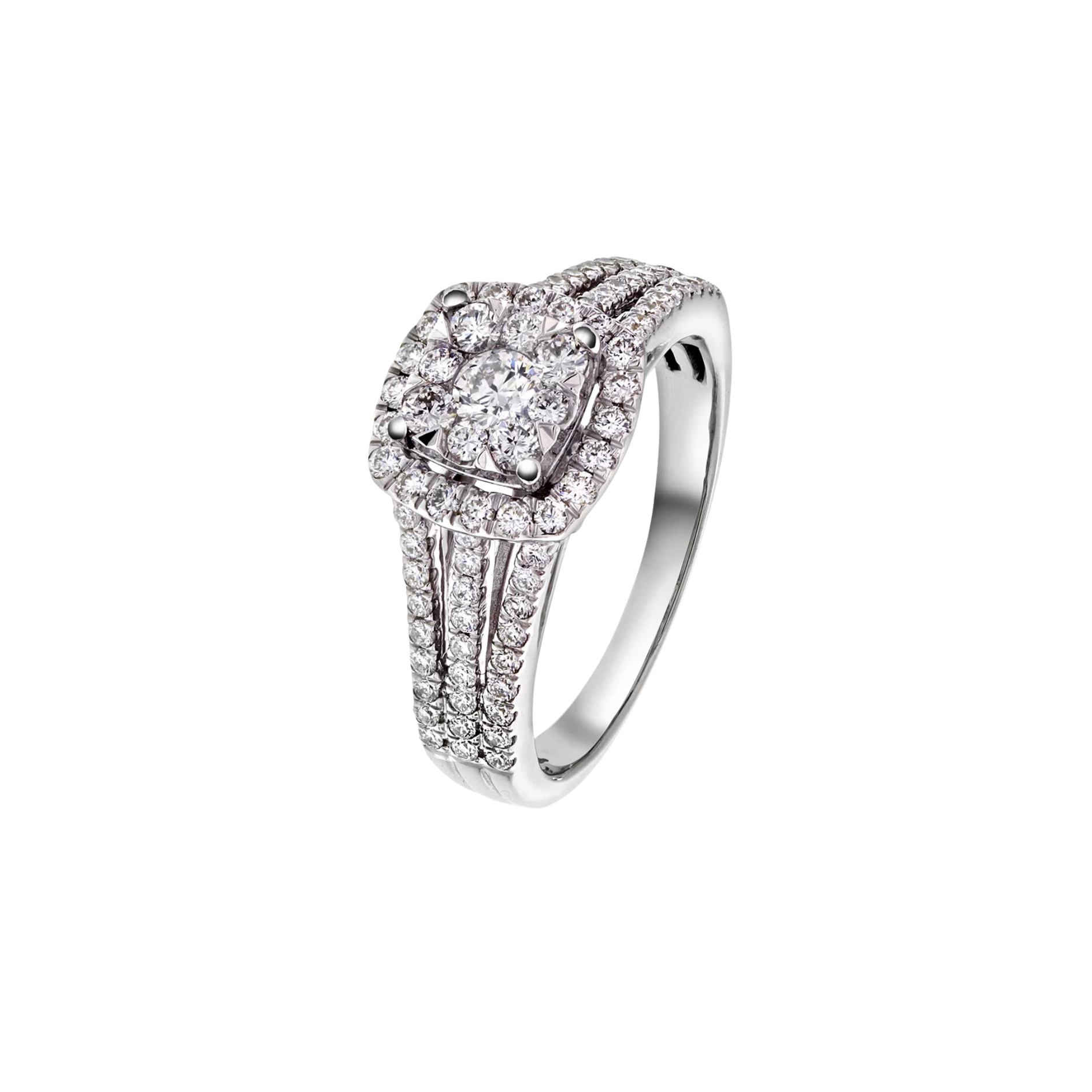 NC Christophersen ring, gull med diamant 0,90 ct w.si.