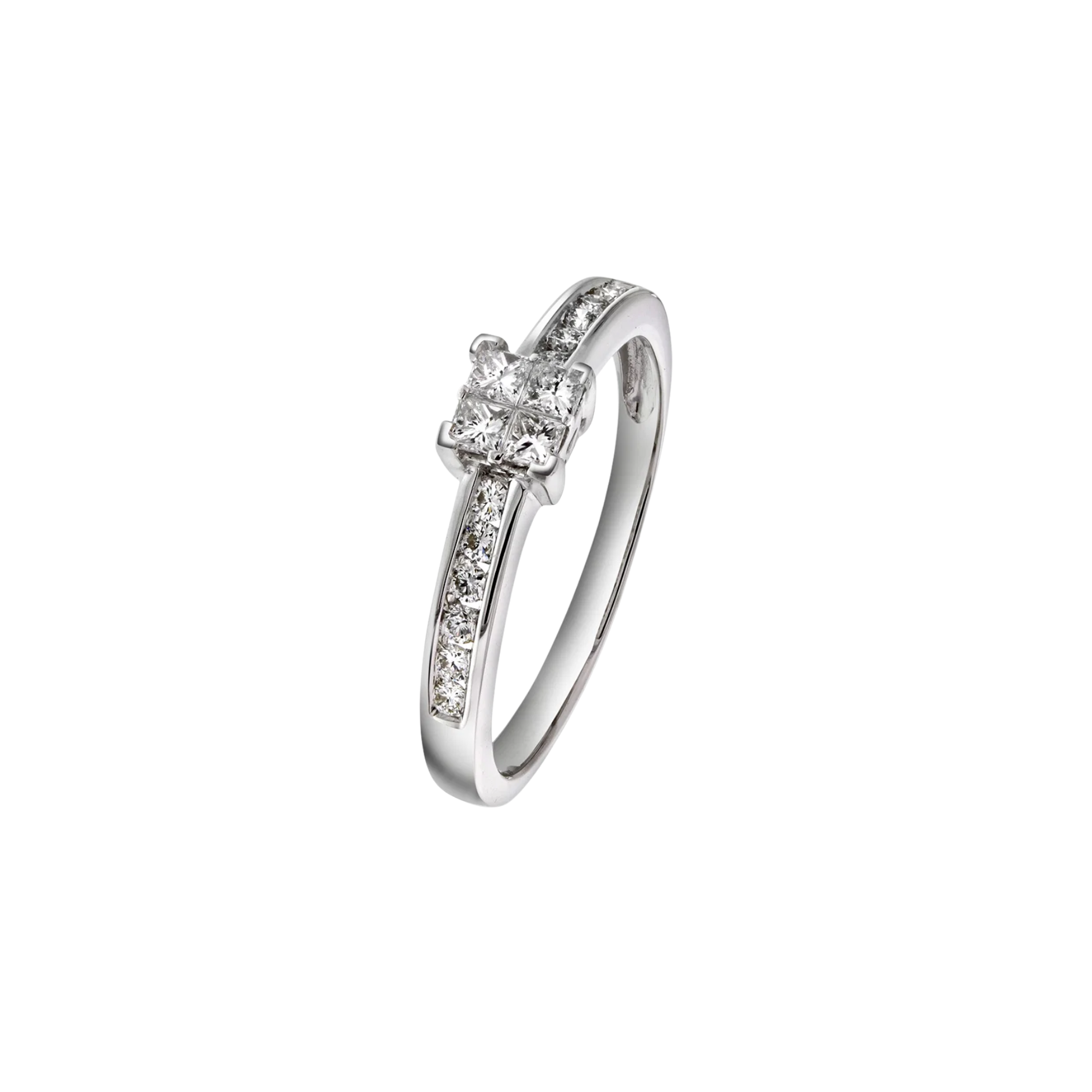 NC Christophersen ring, hvitt gull med diamant 0,33 ct w.si