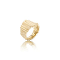 Noën Forest ring medium, forgylt sølv