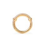 OLE LYNGGAARD COPENHAGEN  Nature halv pavé ring, gull med diamanter 2690-401