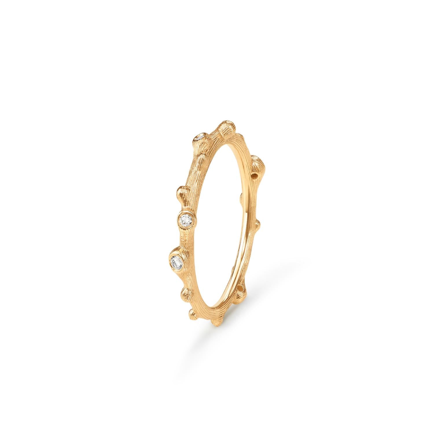 OLE LYNGGAARD COPENHAGEN Nature ring, gull med diamanter A2691-401