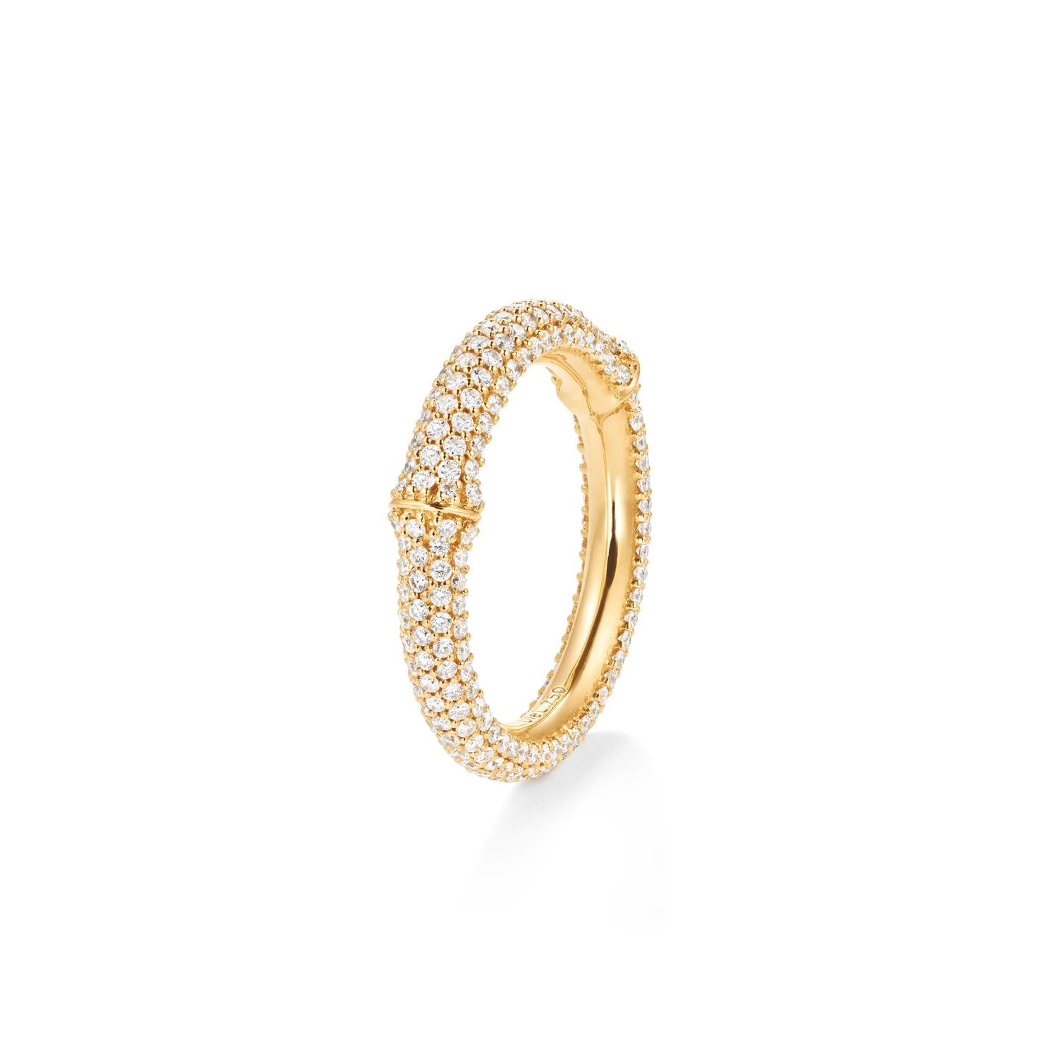 Ole Lyngaard CopenhagenNature Pavé Ring i gull og diamanter
