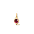 Ole Lyngaard Copenhagen Bird Family charm turmalin cerise, gull 