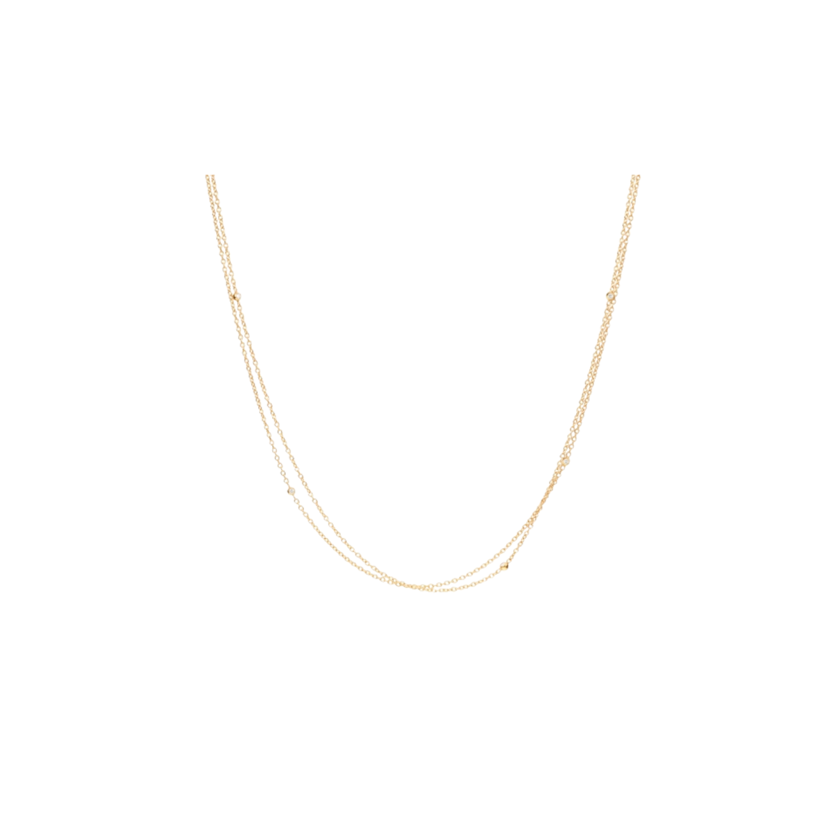 Ole Lyngaard Copenhagen Dual Collier 5 diamanter, gull