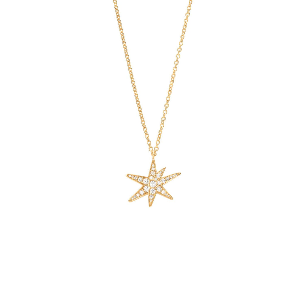 Ole Lyngaard Copenhagen Funky Stars Collier kjede, gull og diamanter
