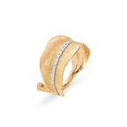 Ole Lyngaard Copenhagen Leaves ring medium, gull og diamanter