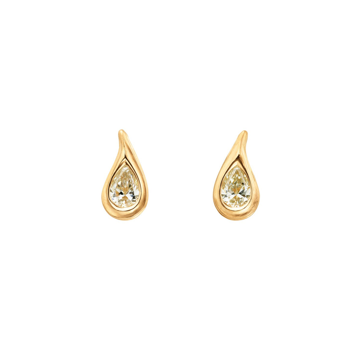 Ole Lyngaard Copenhagen Ocean Drops solitaire øredobber 1 ct, gull