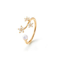Ole Lyngaard Copenhagen Shooting Stars ring, diamanter og perle