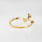 Ole Lyngaard Copenhagen Shooting Stars ring, diamanter og perle