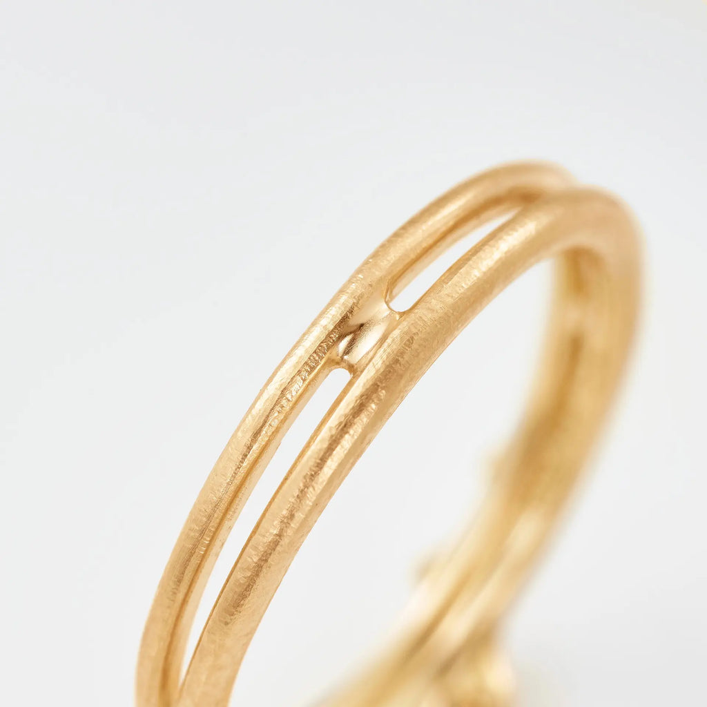 Ole Lynggaard Copenhagen BoHo gull ring med diamant